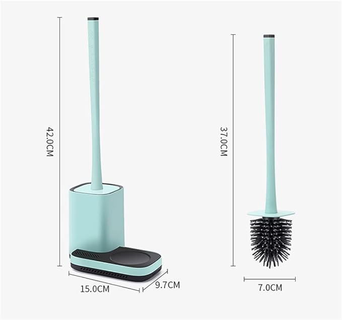 Multi-Function Toilet Brush and Holder, Toilet Cleaner Brush for Bathroom, Floor Standing & Wall Mounted Toilet Scrubber, No Dead Angle Home Cleaning Utensils Bathroom Accessories (Color : Red