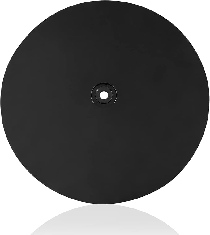 Jersvims 8 Inch Acrylic Turntable Platter, Black, 2Pcs | Round Rotating Plate, For Kitchen Pantry Cabinet Desk, Turntable Organizer, Spice Cake Cookie Decorating