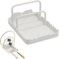 MiOYOOW Pot Lid Holder, Chopping Board Rack with Spoon Rest Non-Slip Pan Organiser for Baking Tray Cookware Kitchen Barbecue