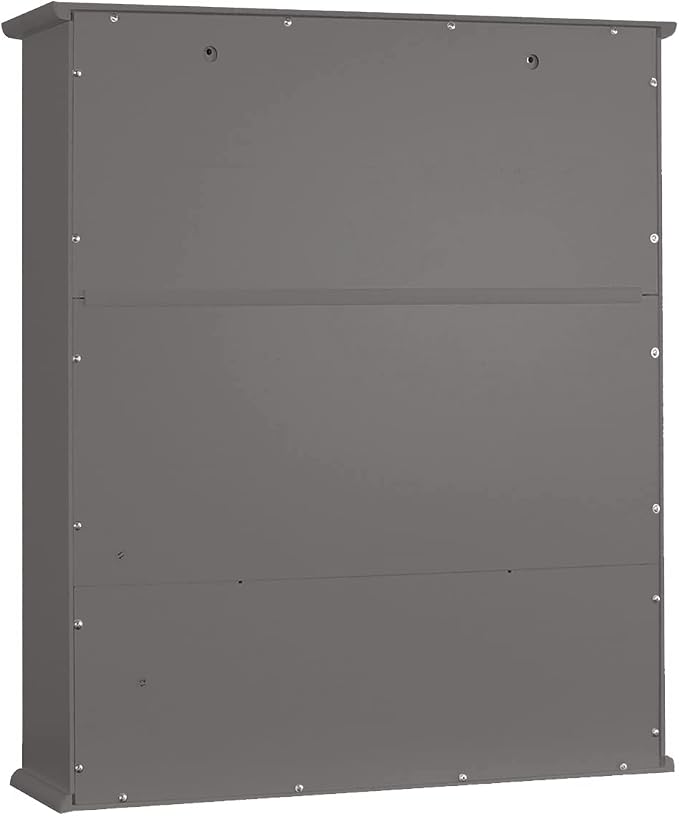 TaoHFE Grey Bathroom Cabinet,Bathroom Wall Cabinet with 2 Door Adjustable Shelves,Over The Toilet Storage Cabinet,Bathroom Cabinet Wall Mounted,Medicine Cabinets for Laundry Room Kitchen