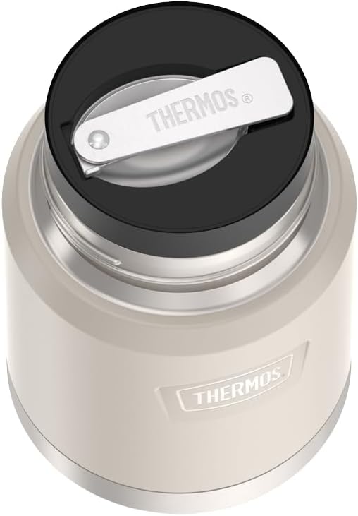 THERMOS, Stainless Steel Food Jar with Spoon, 16 Ounces, Sandstone