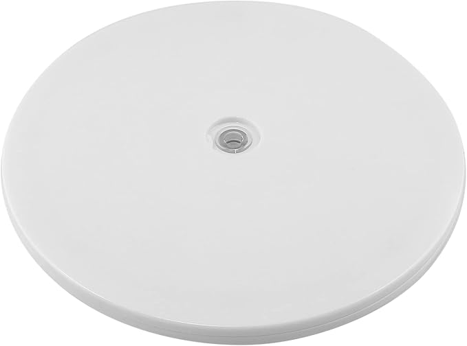 Jersvims 1 Pcs 8 Inch Acrylic Turntable Platter, White | Round Rotating Plate, For Kitchen Pantry Cabinet Organizer, Desk Rack Spice Organizer, Cake Cookie Decorating