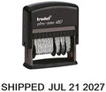 Trodat Rotating Stock Message Phrase Dater Self-Inking Rubber Stamp - Answered, Checked, Back Ordered, Delivered, Cancelled, Entered, Billed, Paid, Received, Shipped, Charged, FAXED (Black)