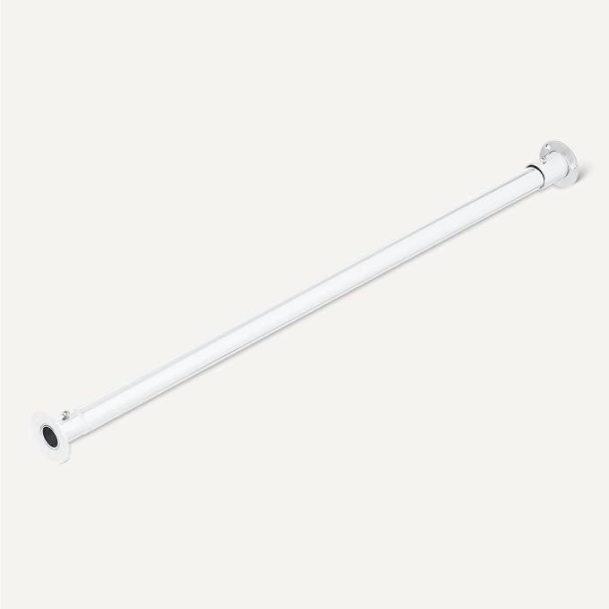 Amazon Basics Closet Rod, Adjustable, Chrome Finish, 30 to 48 Inches, 50-Pound Capacity, for Hanging Clothes