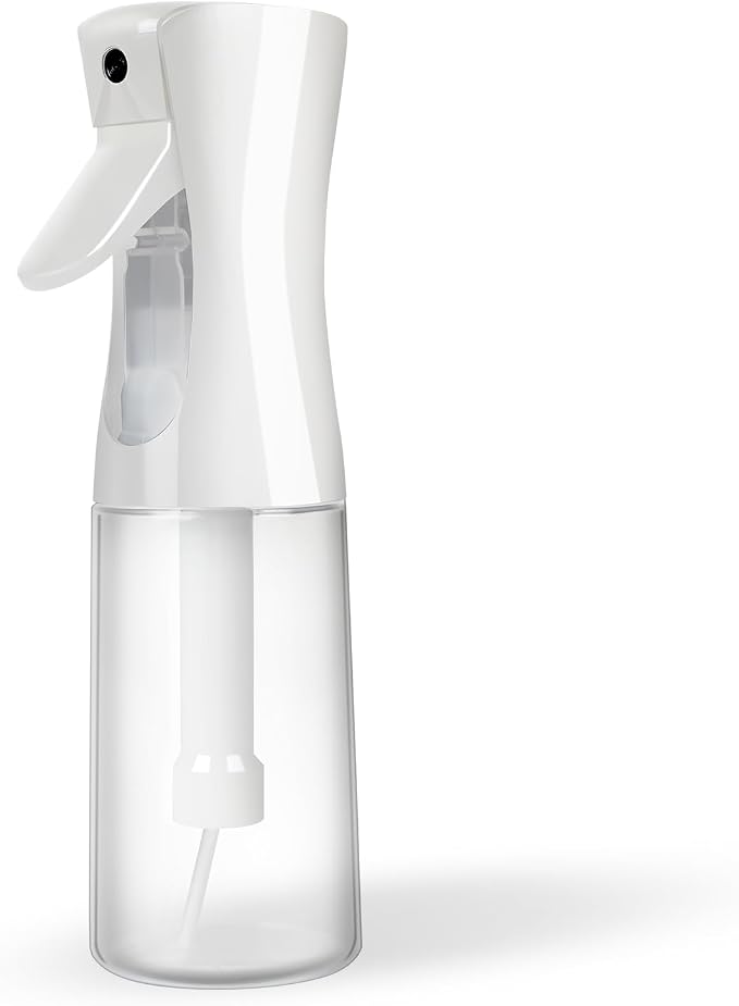 Continuous Spray Bottles, Ultra Fine Mist Sprayer, Spray Bottle For Hairstyling, Cleaning, Plants, Pets, Barbers, Salons (White)