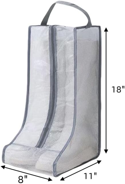 Portable 2 Pack Boots Storage, Tall Boots Storage/Protector Bag | Grey Portable waterproof storage bags are used for travel storage,under the bed,wardrobe,shoe cabinet and other home storage