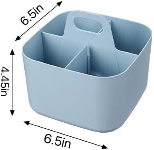 Stackable Portable Handheld Organiser, Multi-Purpose Desktop Divider Organiser Basket for Crafts or School Supplies Desk, Office, Stationery Pencil Holder, Dorm Room(Blue)