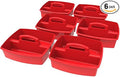 Storex Storex Large Classroom Caddy,13 x 11 x 6.575 Inches, Red, Case of 6 (00954U06C)