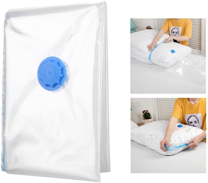 Amosfun 1 Pcs Vacuum Storage Bags, 19x27 Inch Space Saver Vacuum Sealer Bags Vacuum Compression Storage Bags for Clothing, Clothes, Comforters and Blankets