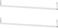 Threehoney 2 Pack Wire Shelving Garment Hanger Bar Wire Shelving Accessories Industrial Closet Clothes Rods for Home Retail Store(White,48 Inch)
