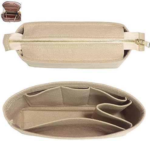 Bag Organizer, Bag Shaper Purse Insert Felt Organizer Fit in NeoNoe Noé and other Bucket Bags - beige