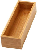 YBM Home Bamboo Drawer Organizer Storage Box for Kitchen Drawer, Junk Drawer, Office, Bedroom, Children Room, Craft, Sewing, and Bathroom, 1 Pack 3x9x2 inch
