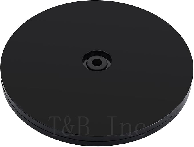 TamBee 6 inch Lazy Susan Turntable Organizer, 360° Rotation Display Base, Acrylic for Spice Rack, Cake, TV, Laptop, Crafts, Kitchen, Cabinet, Pantry Decorating, Black