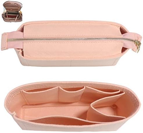 Bag Organizer, Bag Shaper Purse Insert Felt Organizer Fit in NeoNoe Noé and other Bucket Bags - pink