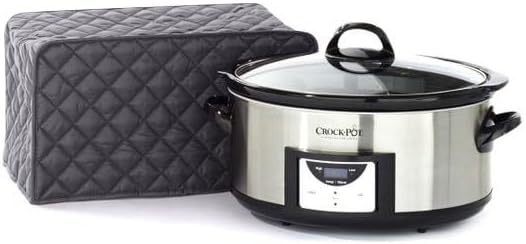 Covermates Keepsakes Slow Cooker Cover – Quilted Electric Appliance Protector for Kitchen Counter Storage – Dust & Stain Resistant – Washable Slip-On Design, Slate