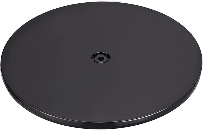 MECCANIXITY 12inch Rotating Swivel Stand with Steel Ball Bearings Lazy Susan Base Turntable for Kitchen Corner Cabinets, Black