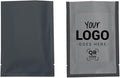 100PCS Customized Vacuum Heat Seal Bag,Open Top Packaging Bag with Clear Front,Single Color Printing for Logo/Text/QR Code (Black, 6 * 9CM/2.4"*3.5"-100PCS-One Color Print)