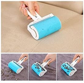 Reusable Lint Roller for Pet Hair – Washable Sticky Picker Set, 2-in-1 Portable & Standard Roller, Eco-Friendly No Refills, Removes Dog & Cat Fur from Clothes, Couch, Car (Blue) | Washable Sticky Picker Set for Pet Hair, Portable, Standard Roller, Eco-...