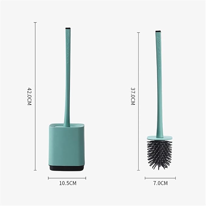 Toilet Brush 2 Pc Toilet Brush Long Handle Soft Rubber Toilet Cleaning Brush with Base Bathroom Cleaning Tool Home Bathtub Accessories Sets Bathroom Toilet Brush Holder (White) (White)