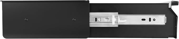 VEVOR Under Desk Drawer Slide Out, 26 inch Under Desk Mounted Pull-out Drawer Attachment, Hidden Under Counter Drawers for office Home Sit Stand Workstation, Black