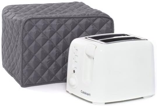 Covermates Keepsakes Toaster Cover – Quilted Appliance Protector for Coutertop Bread Ovens – Dust & Stain Resistant, Washable Slip‑On Design for Countertop Storage, Slate