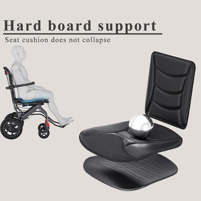 18”W x 18”D Seat Wheelchairs for Adults Transport Chair Lightweight Foldable with Telescopic Handle, Portable Folding Travel Wheel Chairs for Seniors，21.4 lbs，12” Rear Wheel