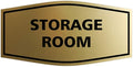 Signs ByLITA Fancy Storage Room Sign (Brushed Gold) - Medium 5 Pack