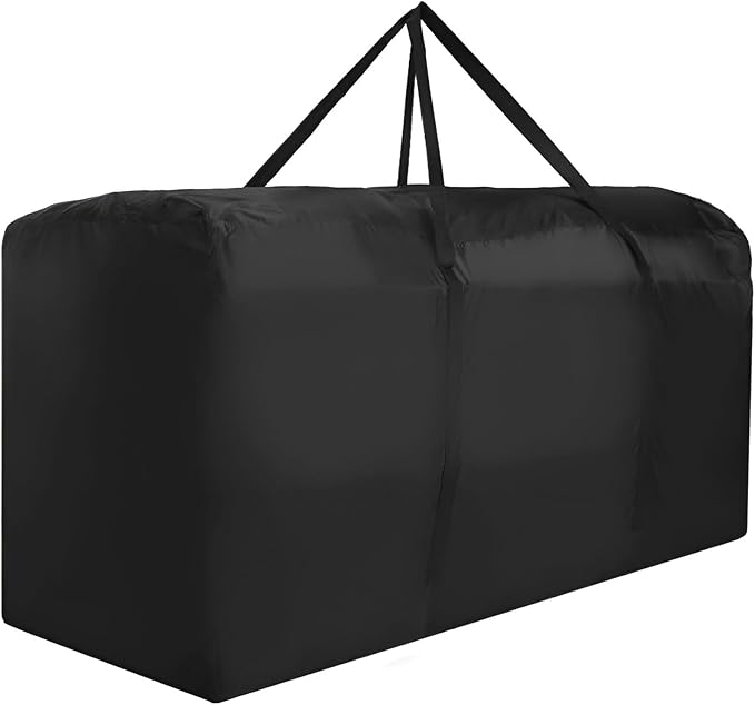 Patio Waterproof Extra Large Protective Zippered Outdoor Cushion Furniture Storage Bag with Handles, 68in L x 30in W x 20in H (1 Pack)