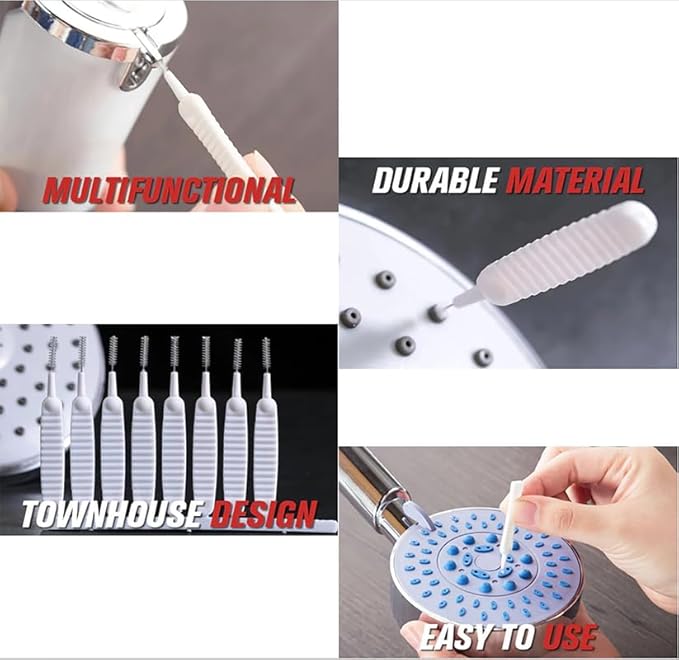 Gap Hole Anti-Clogging Cleaning Brush, 2026 Upgrade Shower Head Cleaning Brush for Small Hole Shower Head Cleaner Tool Multifunctional Hole Cleaning Brushs for Pore Small Nozzle Keyboard