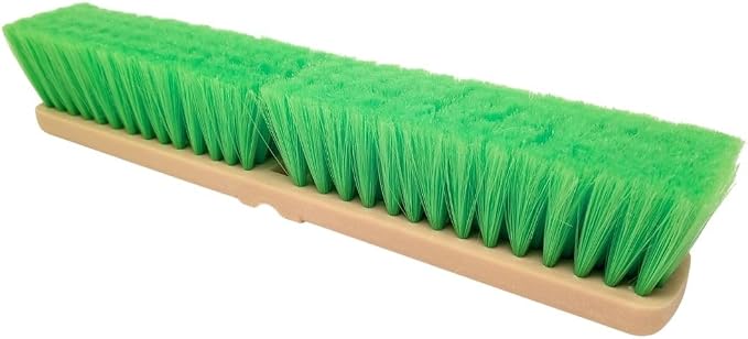 Teravan Green Flow Through Essential Flagged-End Brush Head, 18-Inch | Extra Soft Bristle Brush for Gentle Car Wash, RV, Boat, Window & Floor Cleaning, Compatible with Pole Handle
