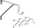 QCAA Heavy Duty Adjustable Shelf Rod Support Bracket for 3/4" Wall Cleat, Powder Coated White, 4 Pack, Made in Taiwan