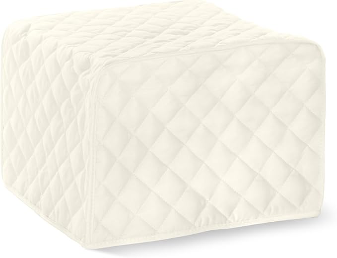 Covermates Keepsakes Rectangular Appliance Cover – Quilted Kitchen Appliance Cover for Countertop Storage – Dust Protection – Stain Resistant – Washable – Slip-On Appliance Design, Cream