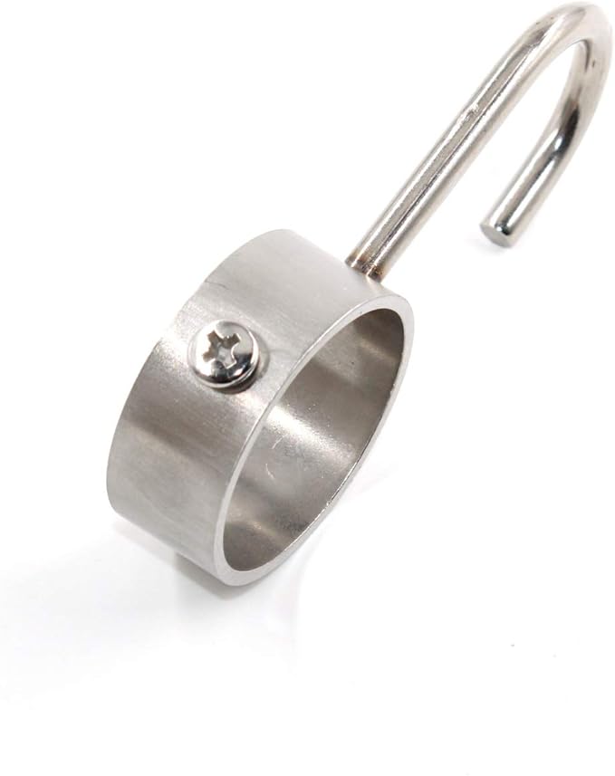 Stainless Steel Kitchen Hanger Hooks,Heavy Duty Rod Tube Rail Hanger Hooks for Hanging Pots and Pans,Towels,Oven Mitts,Fits for 32mm/1" Dia Rod,6 Pack