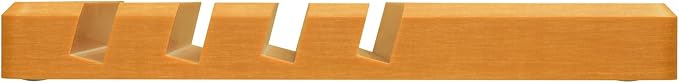 Elihome Cutting Board Organizer, 4-Slot Angled Holder — Wood Fiber Composite, Non-Slip Feet, Dishwasher Safe, Heat-Resistant 350°F, Non-Porous (Natural Wood)