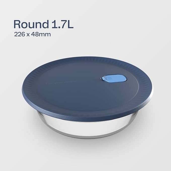 Tupperware Voila Glass Round Food Storage – Baking Dish, 1.8 qt / 1.7 L