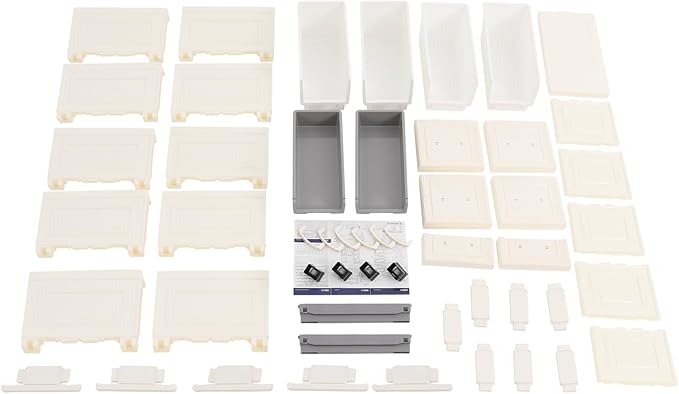 5-Tier Plastic Drawers Storage Dresser, 33"H Narrow Slim Storage Organizer Vertical Drawer Unit, Rolling Thin Storage Tower with Wheels for Small Spaces Gaps Home Furniture (White)