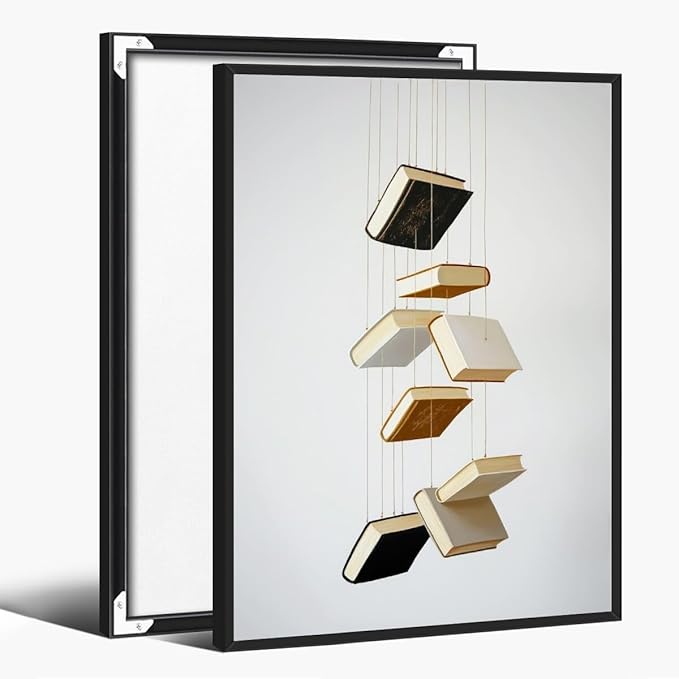 Minimalist Book Art Aesthetic Poster Canvas Wall Art Decoration Living Room Home Decor Bedroom Decoration Poster black framed20x30inch