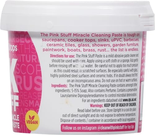 Stardrops The Pink Stuff Cleaning Paste 500g, Multi Purpose Cleaner for Kitchen, Bathroom, Tiles, Glass, Shower, Oven, Sink, Stainless Steel, Removes Grease, Grime & Stains