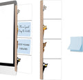 Computer Monitor Memo Board, Sticky Note Holder, Monitor Side Note Board, Acrylic Desk Organizer with 100Pcs Notes, Gifts for cat Lovers for Office Worker Men Women, Home Desktop and Office Desk