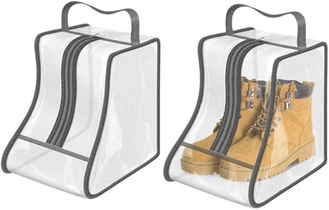 Portable 2 Pack Boots Storage, Short Boots Storage/Protector Bag | Grey Portable waterproof storage bags are used for travel storage,under the bed,wardrobe,shoe cabinet and other home storage
