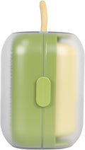 Mini Lint Brush/Roller, 2-in-1 Lint Remover, Green | Washable, Reusable Lint Roller, Portable Travel Size, For Pet Hair, Clothes, Carpet, Car, Includes Cleaning Brush