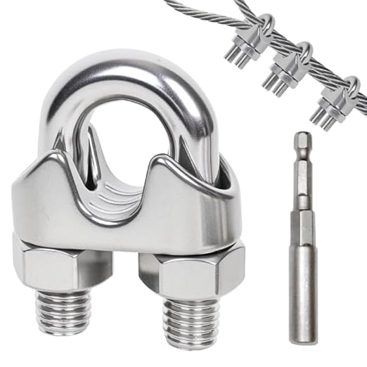 30 Pcs 5/32 inch Stainless Steel Cable Clamps,Wire Rope Clamp | Wire Rope Clamp, Commercial Use, Industrial Use, Residential Projects