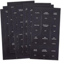 480Pcs 5 Sets 2 x 1.5In Black Spice Jars Labels Stickers Preprinted Waterproof Spice Bottle Stickers Rectangle Oil Resistant Labels for Kitchen Pantry Home Laundry Bathroom Organization