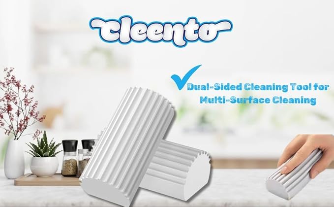 Damp Duster Cleaning Sponge, Multi-Surface Dust Cleaner Magic Eraser for Blinds, Hair, Glass, Mirrors, Car, Baseboards & Window Grooves - All Purpose, Reuseable Household Supplies (6 Pack)