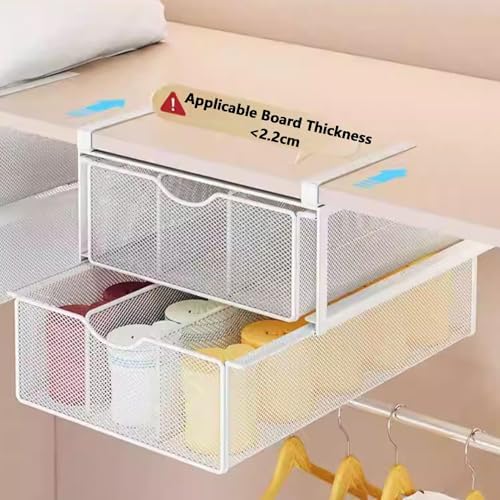 Double Layer Pull-Out Baskets for Closet, Wire Mesh Drawer Storage Organizers, Ideal for Home Cabinet Organization and Efficient Space Saving Solutions.