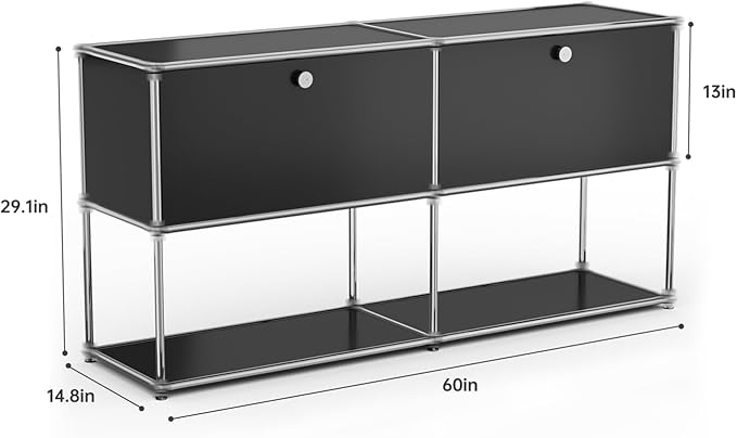 Modern Storage Cabinet Sideboard Versatile Free-Standing Organizer Cabinets for Home Office, Living Room, Bedroom, Kitchen, Garage