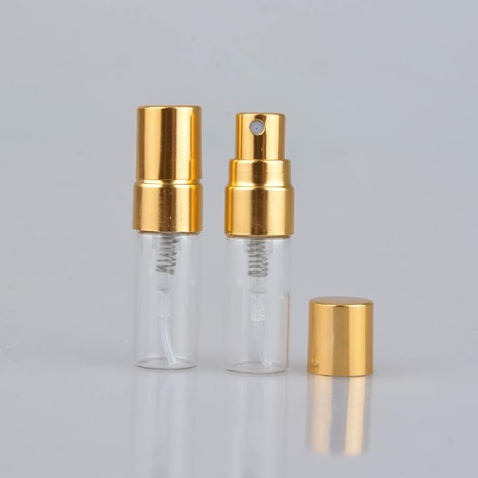 20pcs Empty 3ml Clear Fine Mist Atomizer Glass Bottle Spray Refillable Perfume Empty Bottle Glass for Travel Party Portable Makeup Tool + Free 1ml Pipette