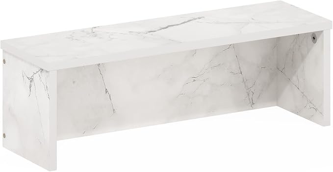 Furinno Helena Kitchen Counter Stackable Organizer Shelf, Set of 1, 18-Inch, Marble White