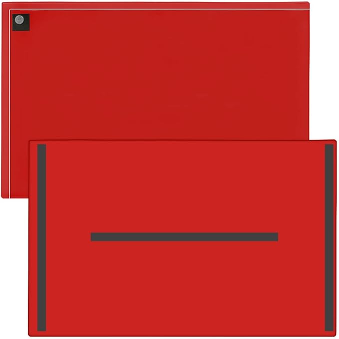 StoreSMART® Magnetic Closure Pockets - Magnetic-Back - 11" x 17" - 50-Pack - Red - MCP3512MB-R-50