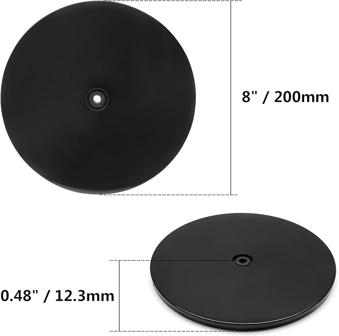 Jersvims 8 Inch Acrylic Turntable Platter, Black Turntable Organizer Round Rotating Plate for Kitchen Pantry Cabinet Desk Rack Spice Cake Cookie Decorating | Round Rotating Plate, For Kitchen Pantry Cabinet Desk, Turntable Organizer, Spice Cake Cookie ...